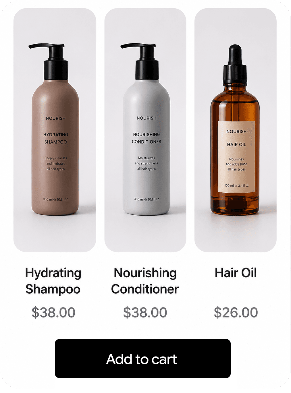 Shop — product grid and offerings