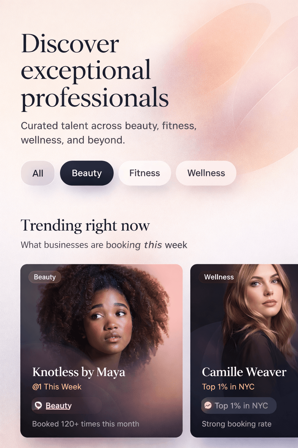 Foundri Discover page — browse local independent providers