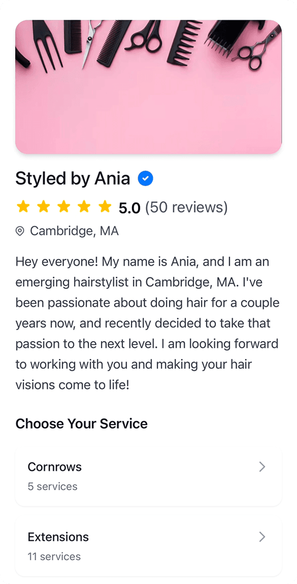 Provider profile and reviews on Foundri