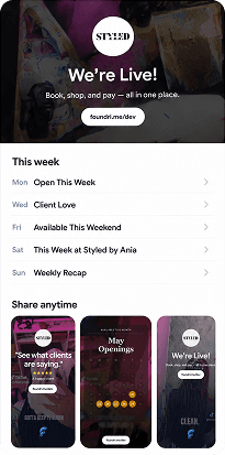 Foundri moments — content and client engagement