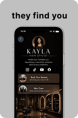 They find you — Kayla hair stylist Foundri page