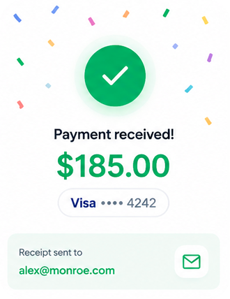 Get paid — card checkout preview